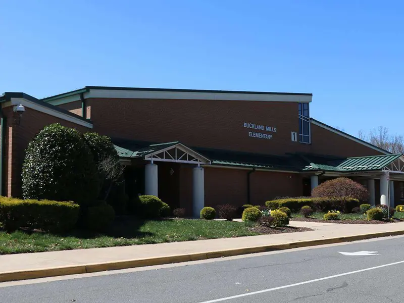 Buckland Mills Elementary School building entrance