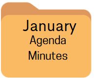 orange folder with Agenda and meeting notes