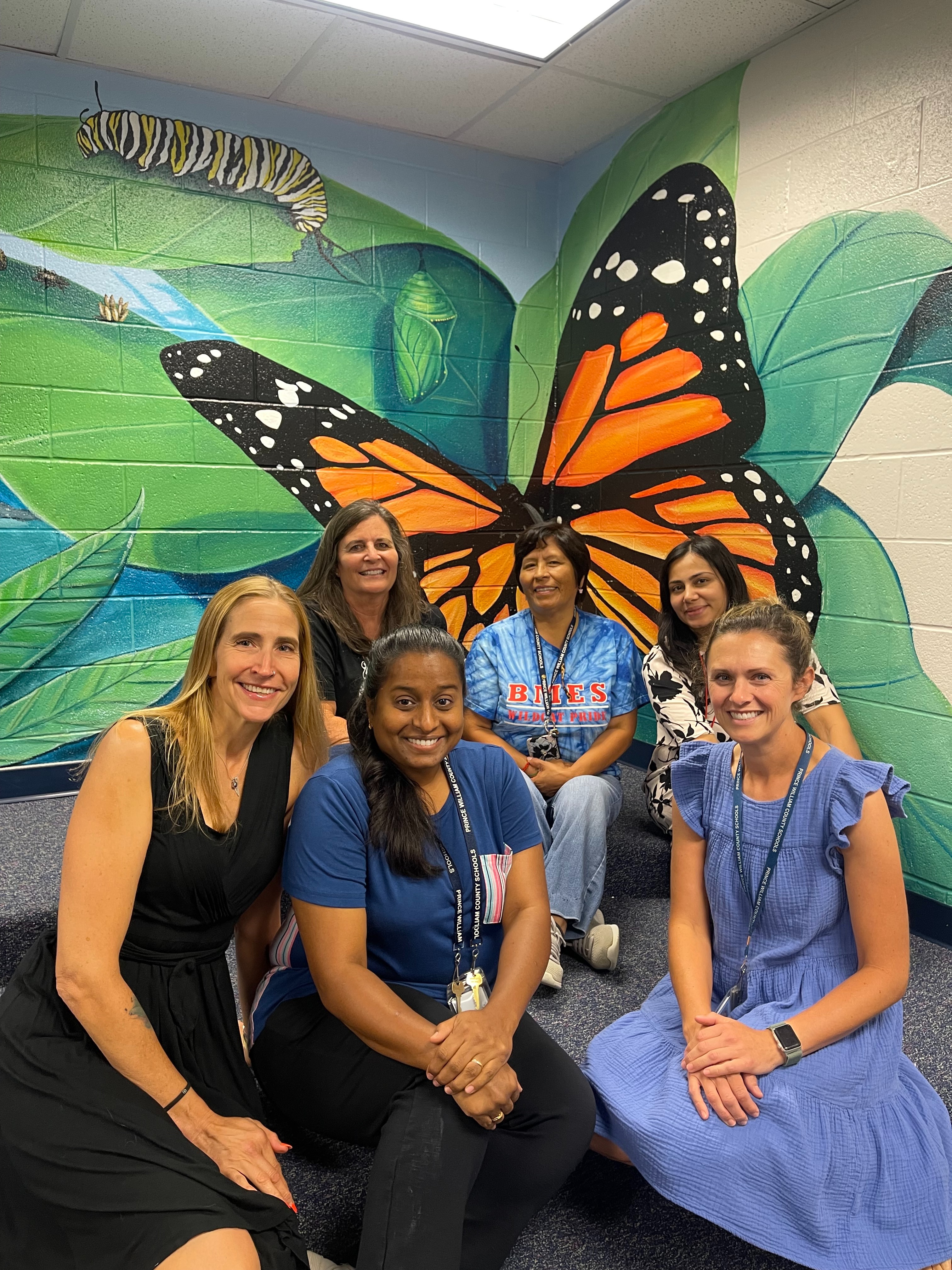 Picture of the kindergarten teachers in the storybook room