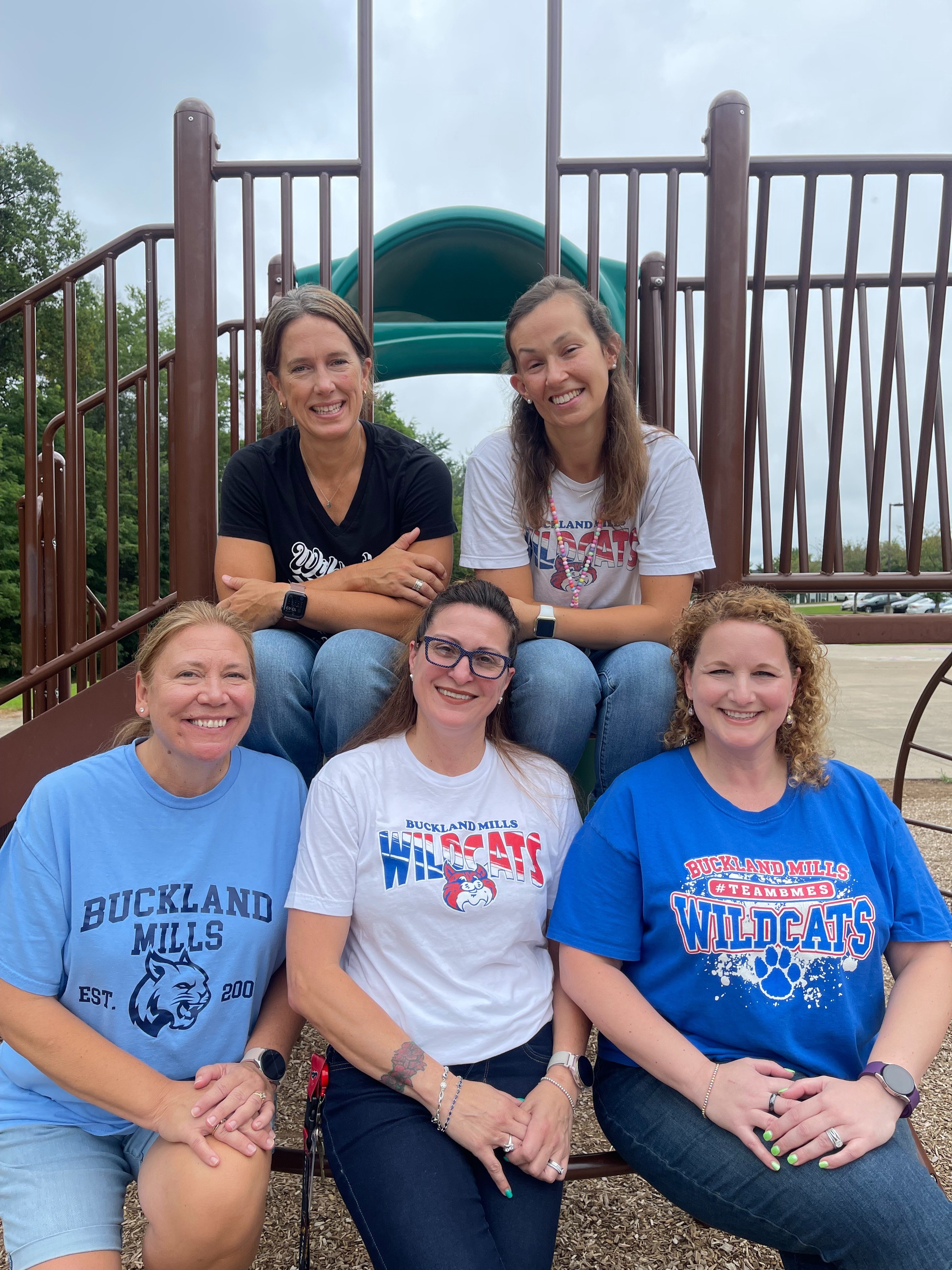 Fourth Grade teachers on the playground 