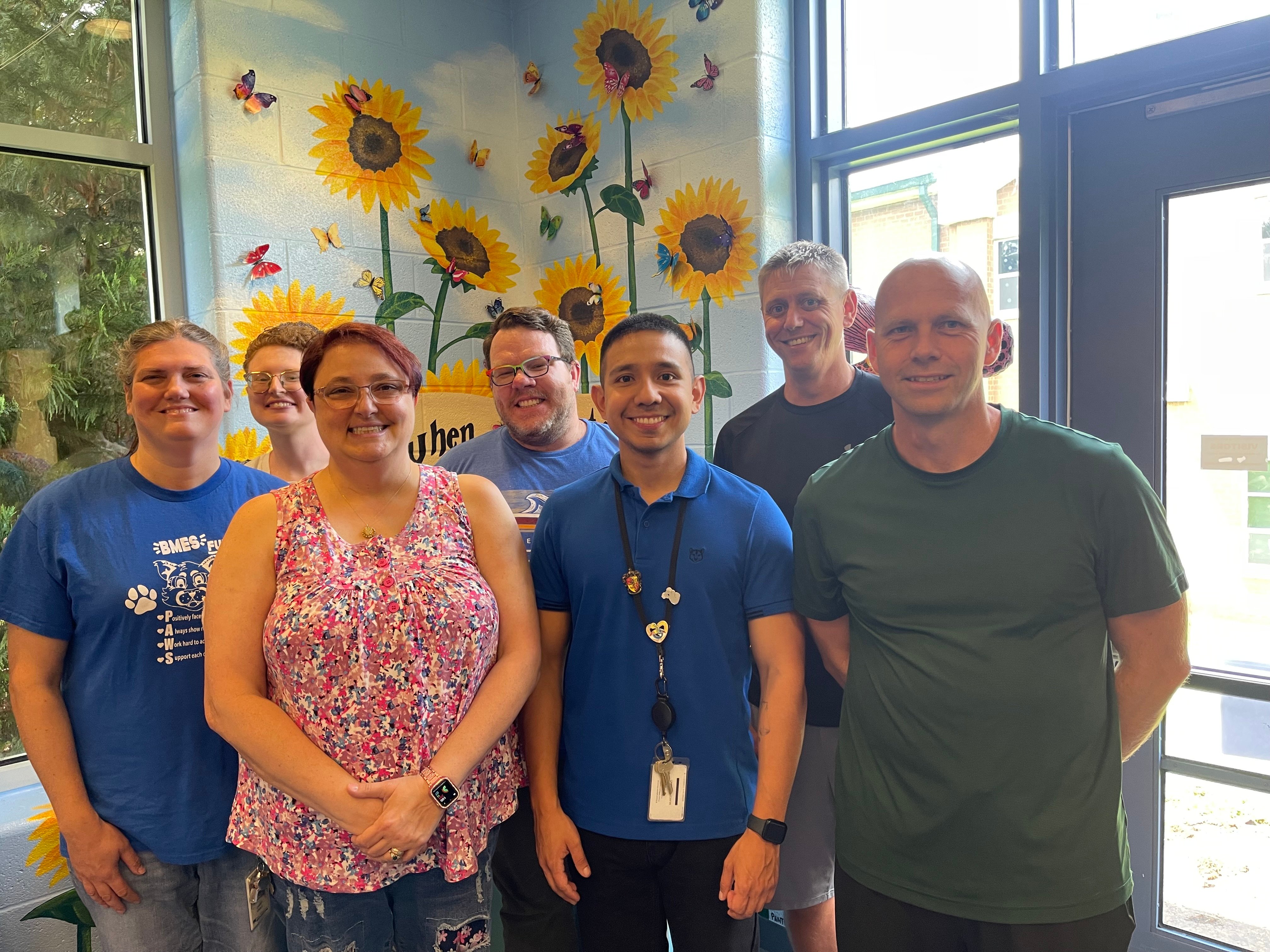 Encore teachers in the library